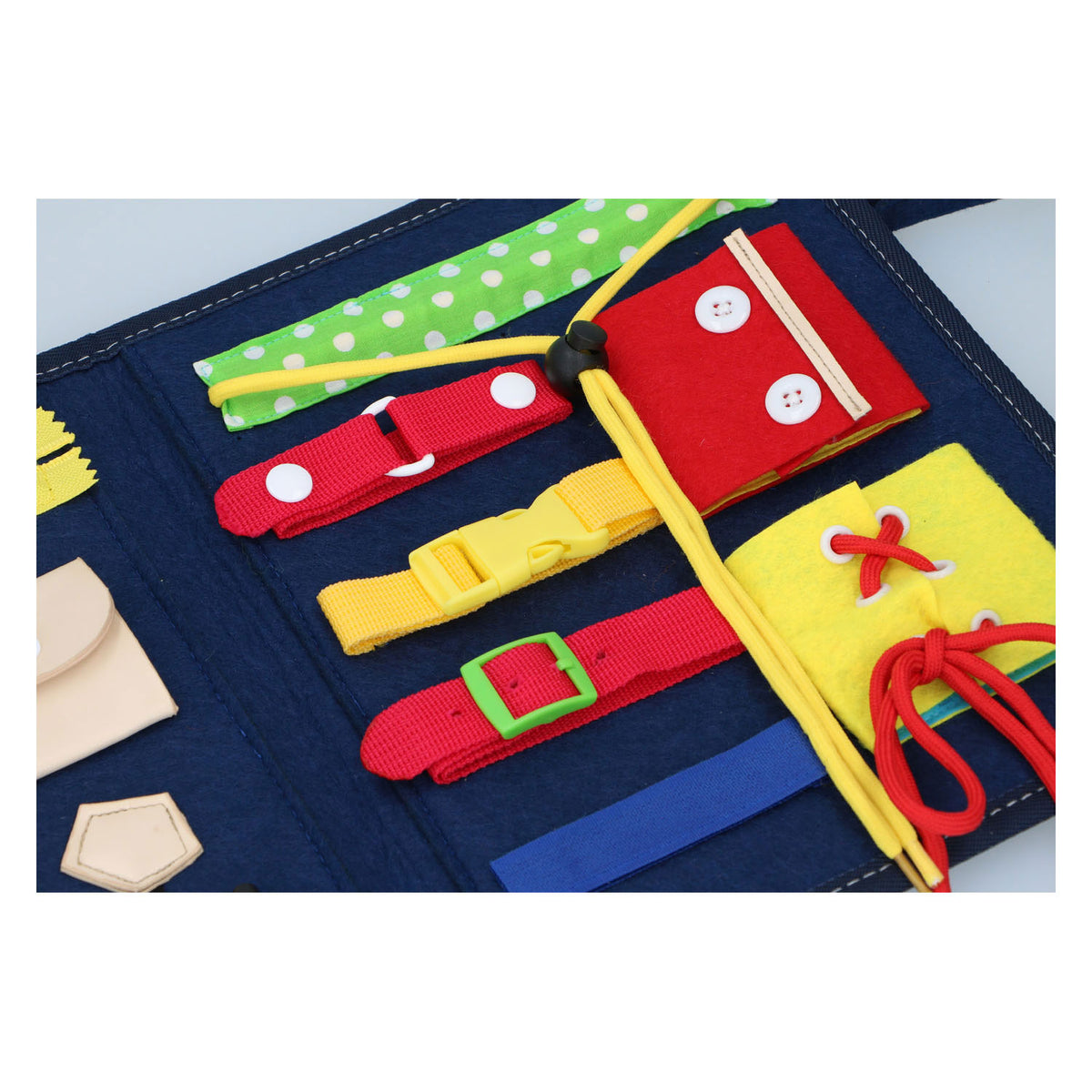 Eddy Toys Libro di attività Montessori: imparare ad aprire e chiudere i vestiti, praticare le abilità motorie