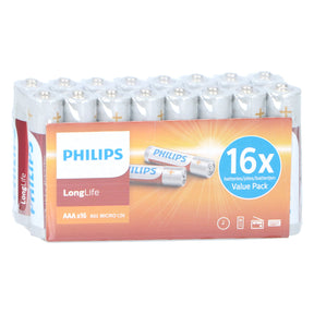Batteria Philips AAA a lunga durata, 16 pz.