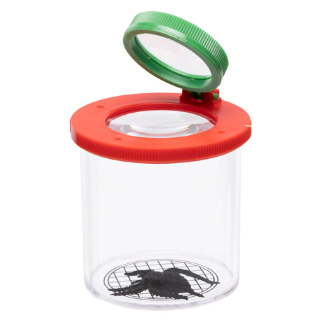 Vaso per insetti con lente d'ingrandimento