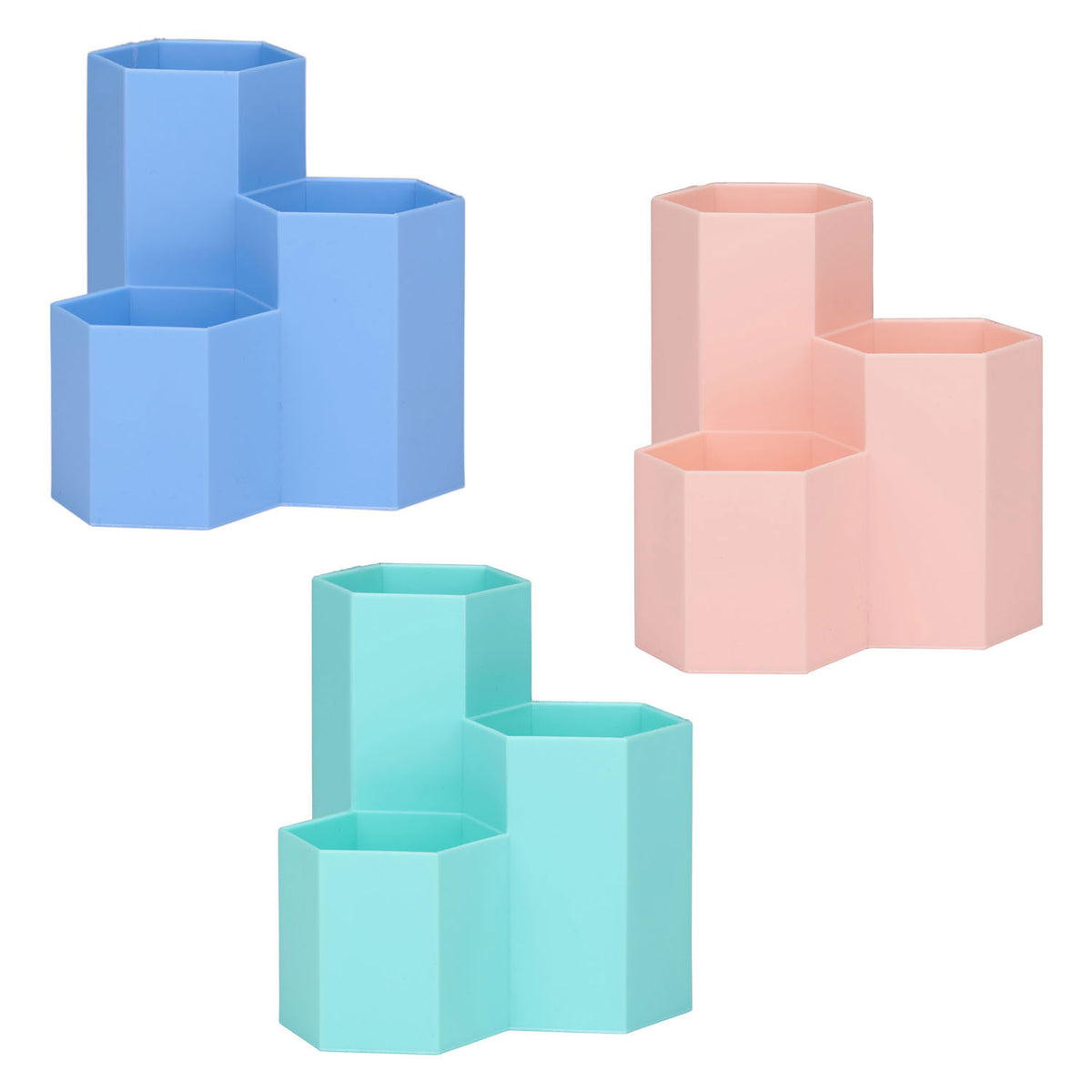 Portapenne colore 3 scomparti