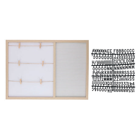 Lavagna per promemoria in legno e cornice per foto MDF, 57x41 cm