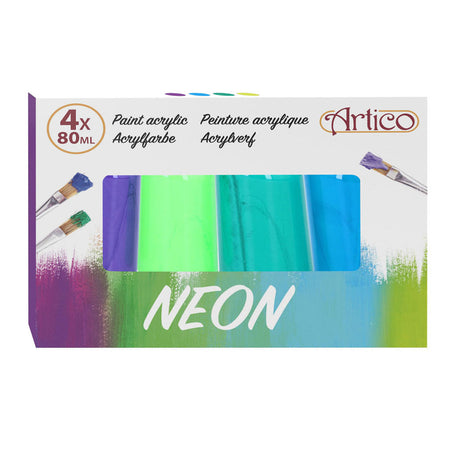 Vernice acrilica neon, 4 pz.