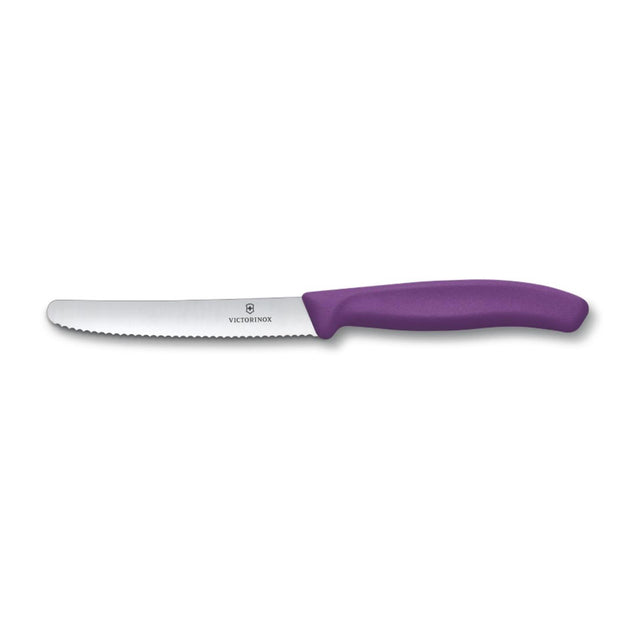 Coltello per pomodori Victorinox viola seghettato