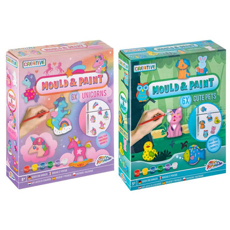Grafix versa e dipinge unicorni graziosi animali domestici