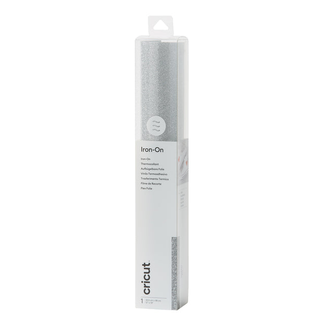 Cricut • termoadesivo glitterato argento