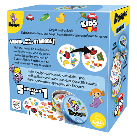 Gioco di carte per bambini Asmodee Zigomatico Dobble - Gioco veloce con animali per bambini