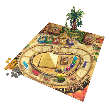 Asmodee eggertspiele camel up - gioco da tavolo corsa di cammelli - nuova edizione con palma 3D