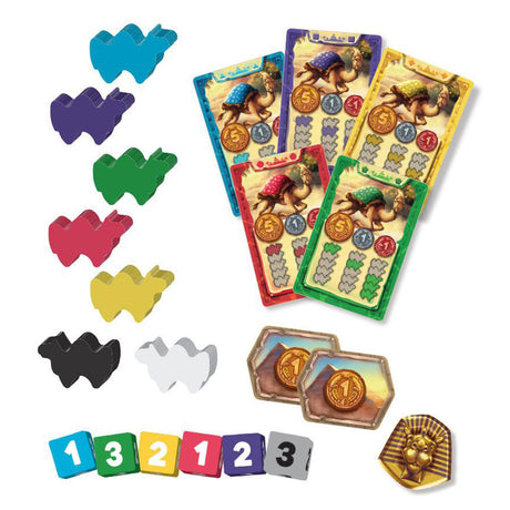 Asmodee eggertspiele camel up - gioco da tavolo corsa di cammelli - nuova edizione con palma 3D