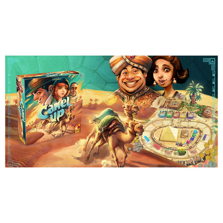 Asmodee eggertspiele camel up - gioco da tavolo corsa di cammelli - nuova edizione con palma 3D