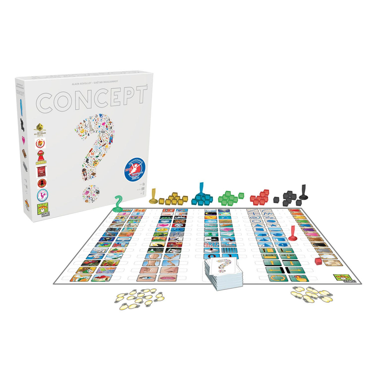 Gioco da tavolo con concetto di produzione Repos