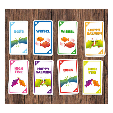 Felice gioco di carte salmone