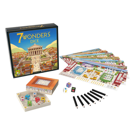 Repos production asmodee dice game 7 wonders dice gioco da tavolo strategico 2-7 giocatori.