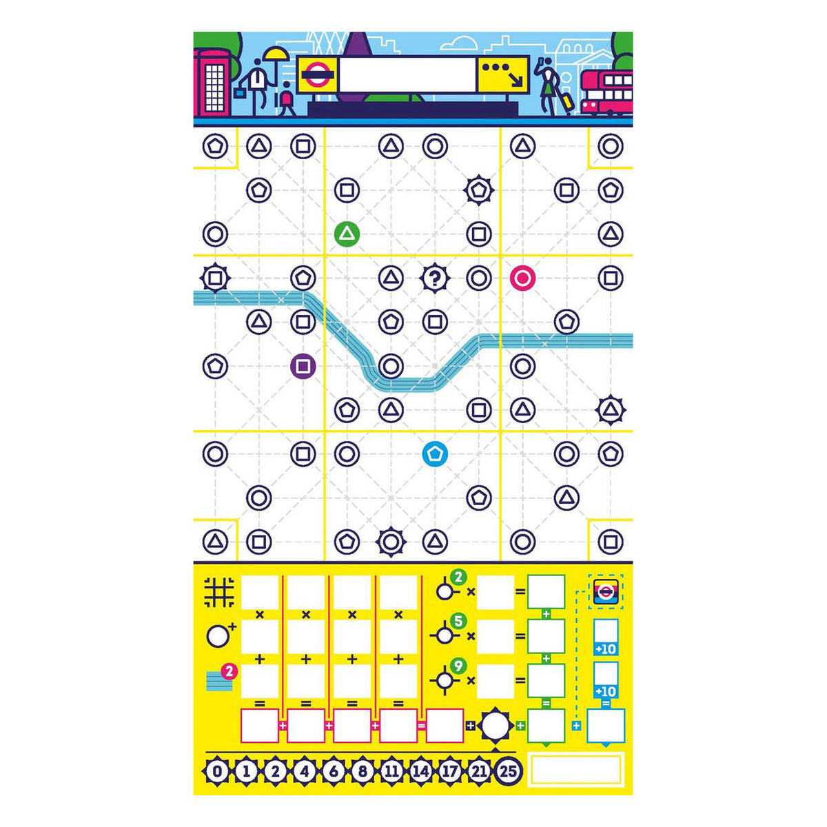 Geronimo Games gioco da tavolo blu arancione Next Station London