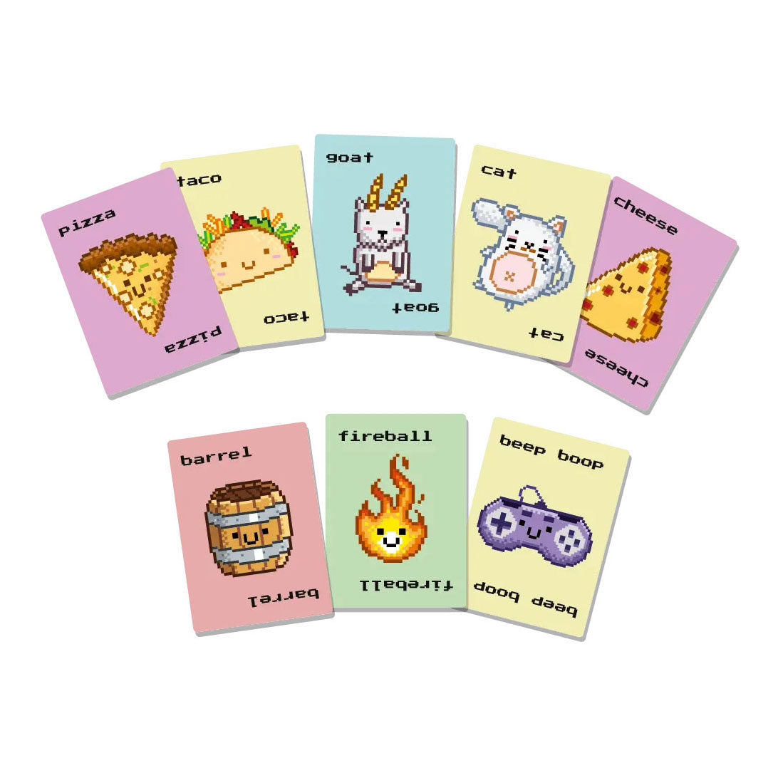Geronimo games gioco di carte taco cat pizza al formaggio di capra - edizione a 8 bit
