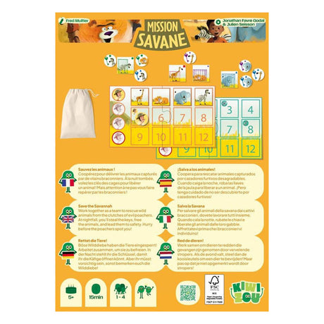 Geronimo games mission savane - - kiwizou - gioco per bambini - dai 5 anni - da 1 a 4 giocatori