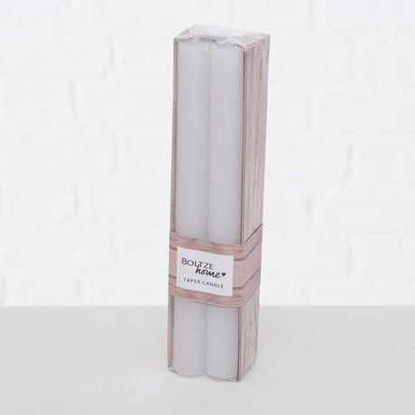 Boltze candela da pranzo casalinga melia bianca 4 pezzi bianco h 20 cm dia 2 cm