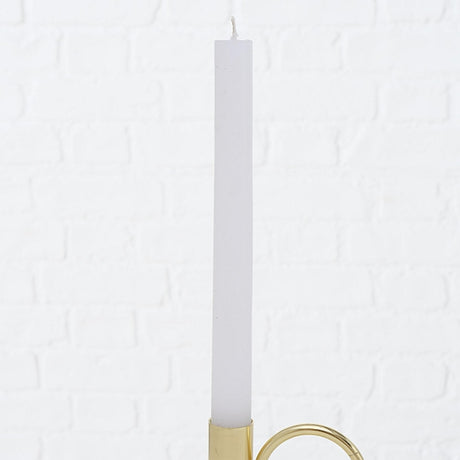 Boltze candela da pranzo casalinga melia bianca 4 pezzi bianco h 20 cm dia 2 cm