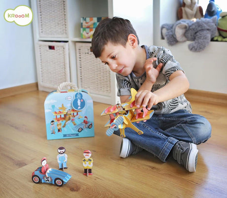 Set di gioco 3D Dam Kroom, costruisci i veicoli e gioca con loro