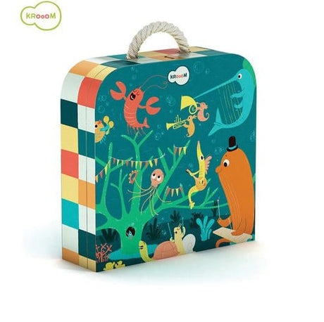 Puzzle robusto in cartone Dam Kroom in valigia - 45 pezzi