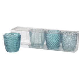 Boltze lanterna domestica marilu set da 4 pezzi ø7xh7cm blu