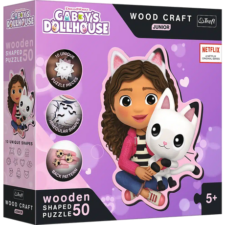 Ty Trefl Puzzle in legno della casa delle bambole di Gaby con il suo gatto 50 pezzi