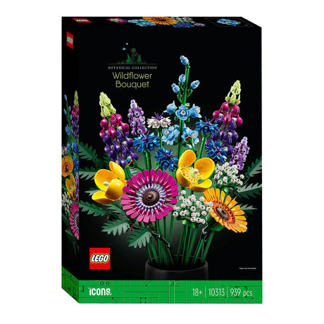 Set da costruzione per bouquet di fiori di campo con icone Lego per adulti, collezione botanica - 10313