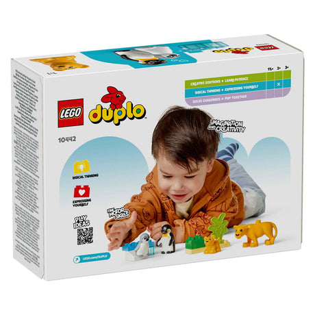 Lego Duplo Town 10442 famiglie di animali selvatici: pinguini e leoni