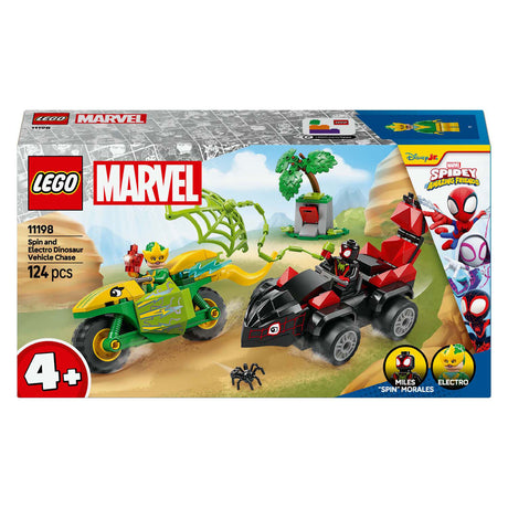 Lego Spidey 11198 Inseguimento di ragni ed elettro con veicoli di dinosauri