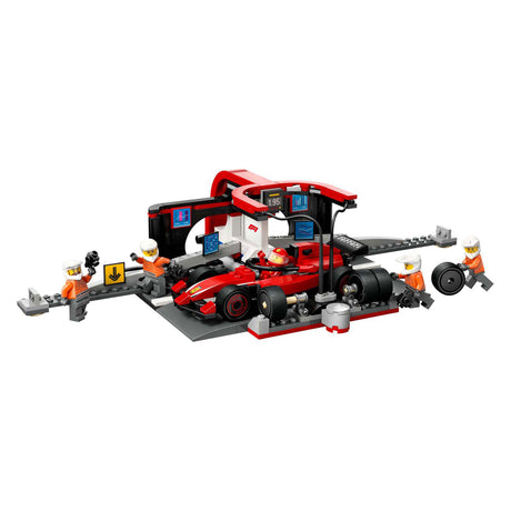 Lego City F1 Pit Stop e Pit Crew con auto Ferrari - 60443