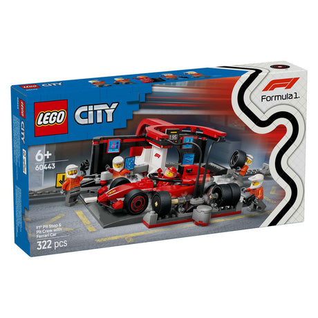 Lego City F1 Pit Stop e Pit Crew con auto Ferrari - 60443