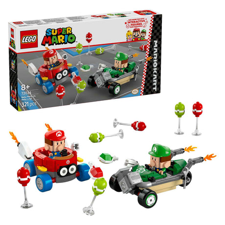 Lego Super Mario 72034 Mario Kart Baby Mario contro Baby Luigi
