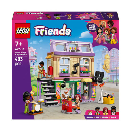 Kit per negozio di musica e appartamenti LEGO Friends per bambini - 42653