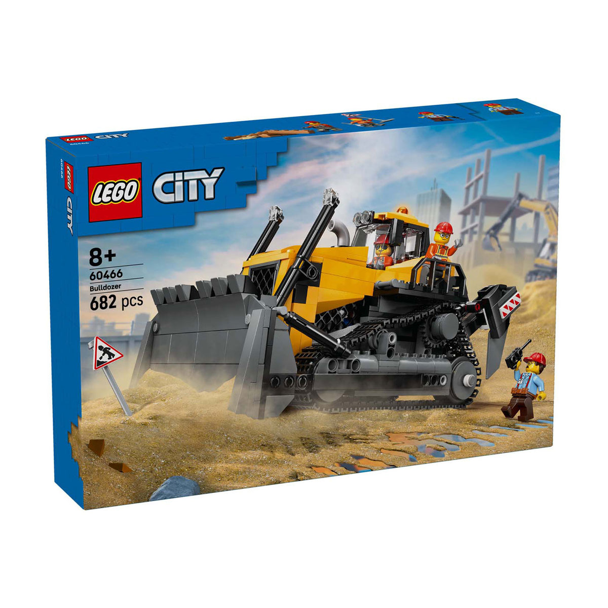 Bulldozer giallo LEGO® City, veicolo da cantiere - 60466