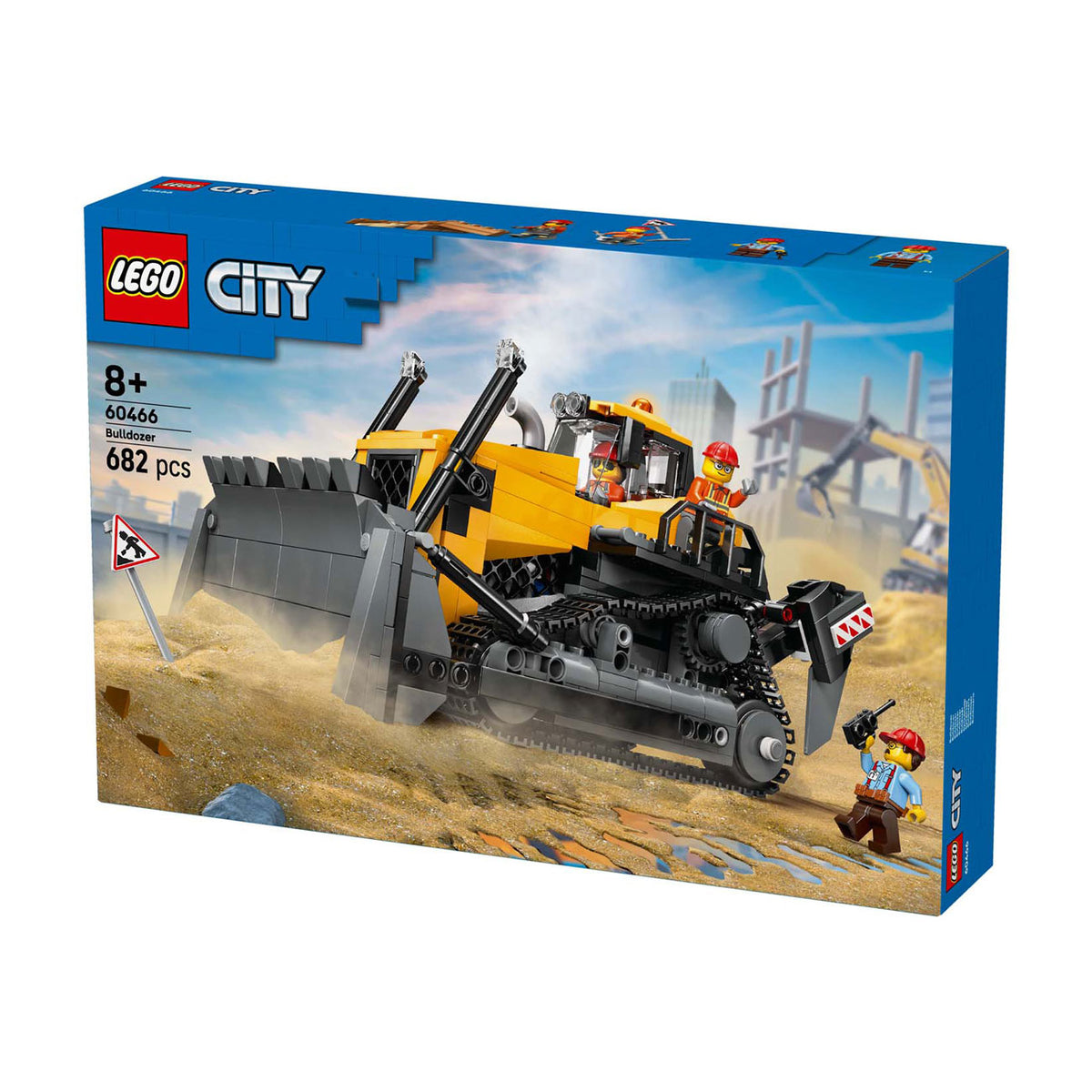 Bulldozer giallo LEGO® City, veicolo da cantiere - 60466