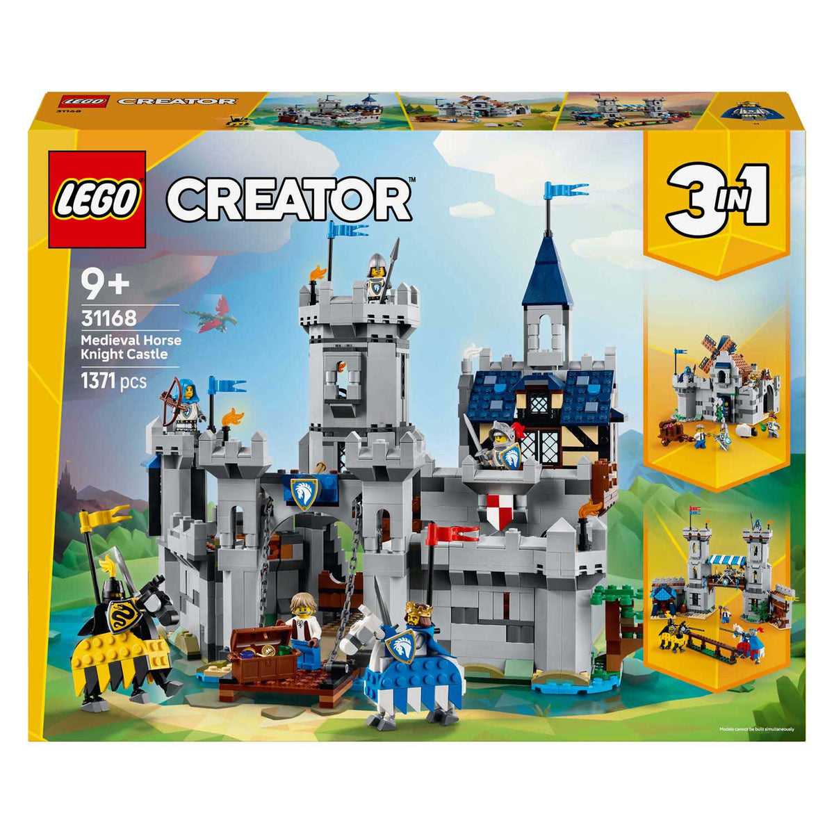 Castello medievale 3in1 LEGO® Creator con cavalieri a cavallo - 31168