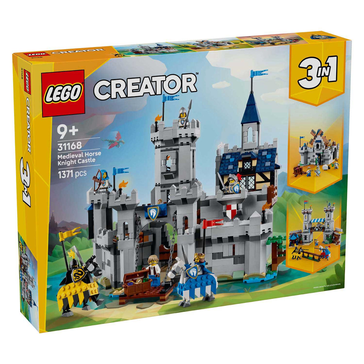 Castello medievale 3in1 LEGO® Creator con cavalieri a cavallo - 31168