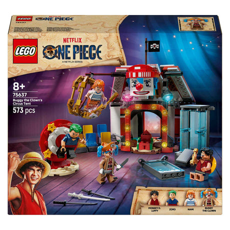 Set da costruzione del tendone da circo LEGO® One Piece con Buggy The Clown - 75637