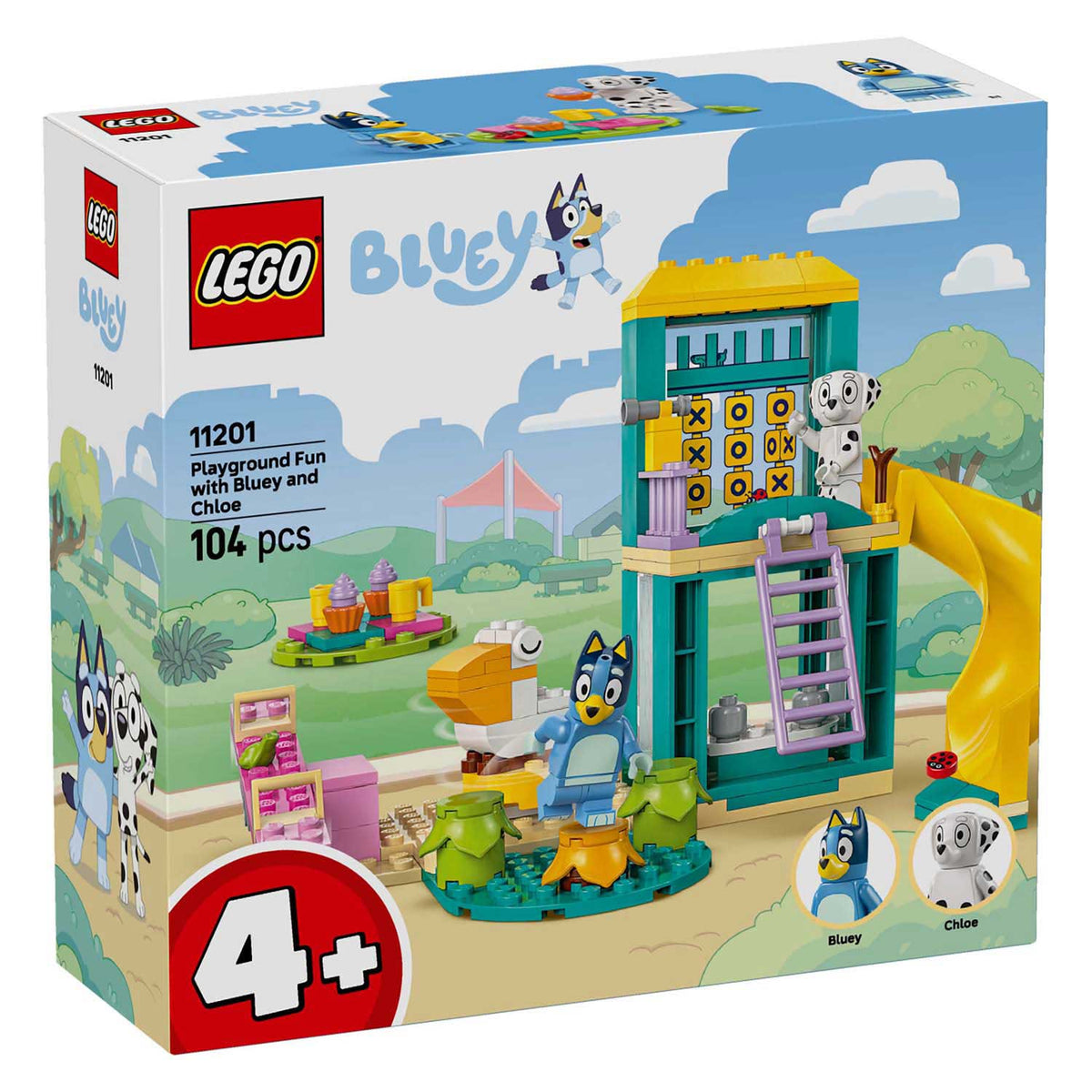 Lego ® bluey: bluey e chloé nel set costruibile del parco giochi - 11201