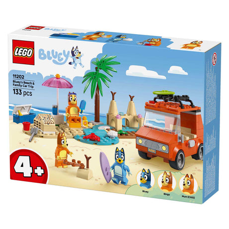 Lego Bluey - Giocattolo da costruzione per il giro in macchina di Bluey sulla spiaggia (11202)