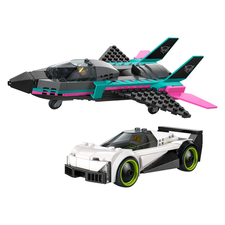 Lego City Great Vehicles 60489 Aereo a reazione contro auto sportiva