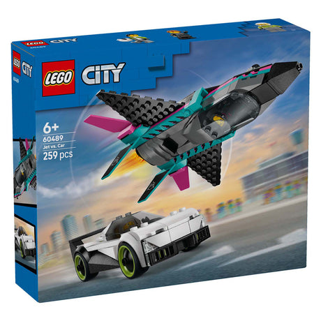 Lego City Great Vehicles 60489 Aereo a reazione contro auto sportiva
