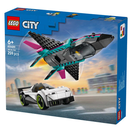 Lego City Great Vehicles 60489 Aereo a reazione contro auto sportiva