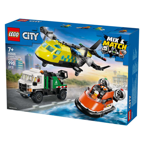 Lego City Great Vehicles 60505 Remix di aereo, veicolo di servizio e hovercraft