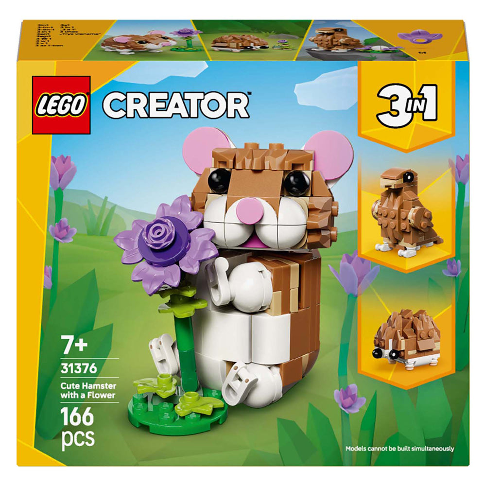 Lego ® creator 3in1 simpatico criceto con fiore - 31376