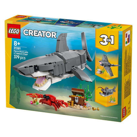 Lego Squalo feroce con forziere del tesoro giocattolo costruibile (31381)