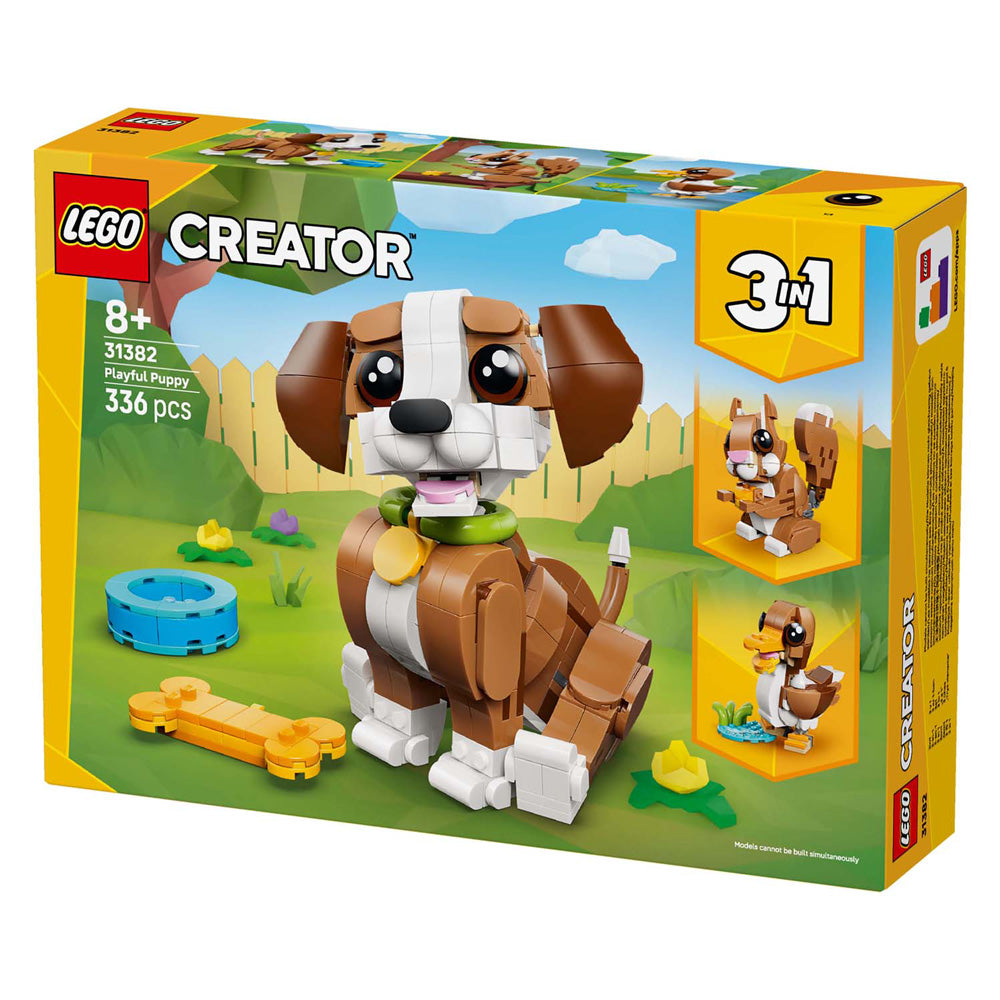 Simpatici animali 3 in 1 LEGO® Creator: cucciolo giocoso - set di animali - convertibile in scoiattolo o anatra - 31382