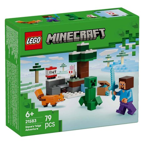 Lego Minecraft, kit di costruzione del videogioco Taiga Adventure di Steve per bambini - 21583