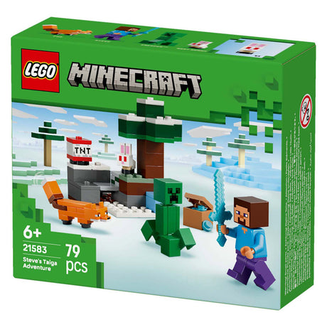 Lego Minecraft, kit di costruzione del videogioco Taiga Adventure di Steve per bambini - 21583