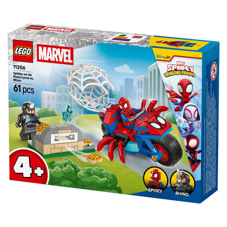 Lego Marvel - Spidey sulla sua moto contro i giocattoli da costruzione del rinoceronte (11206)