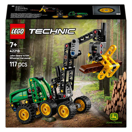 Lego ® Technic John Deere 1470h raccoglitrice di legname - artiglio funzionante e tronco d'albero - giocattolo da costruzione - 42218
